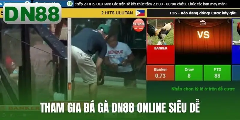 Tham gia đá gà DN88 online siêu dễ